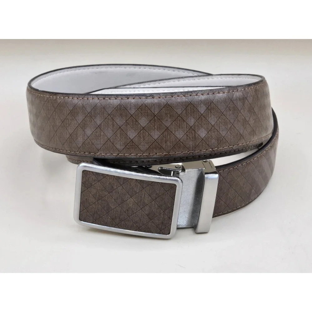 Anthoni Crown‎ Belt Germany 100cm Light Brown / Silver Geometric 35 - 38